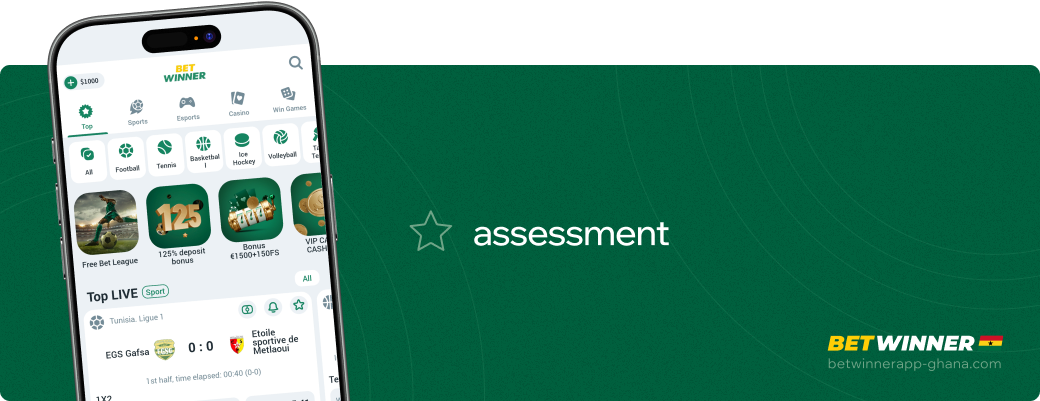 Assessment Betwinner APP Ghana