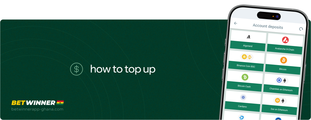 How to top up Betwinner APP Ghana