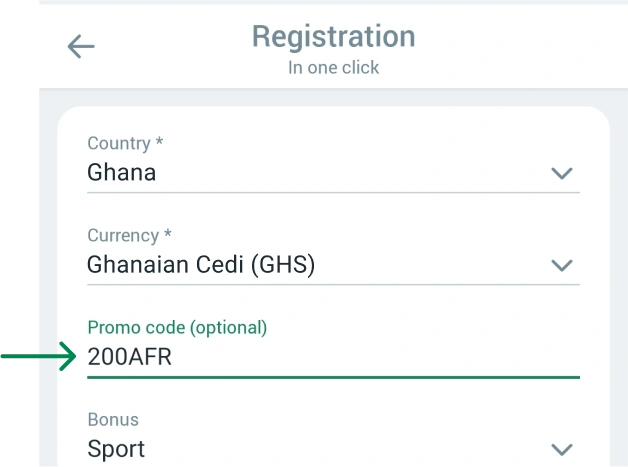 Using promo code for an extra bonus Betwinner APP Ghana